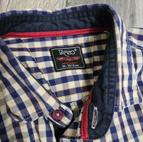 Boys Checkered and Camouflage Shirt Set - Picture 3 of 6